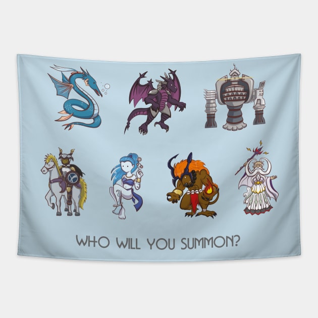 Final Fantasy Summons Tapestry by LittleBearArt