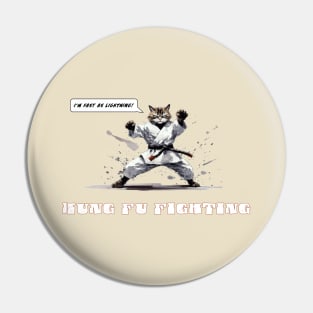 Kung Fu Fighting Cat Pin