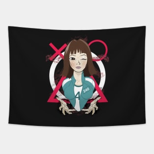 ji yeong Squid game girl player 240 Tapestry