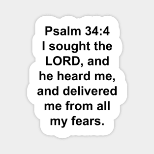 Psalm 34:4  Magnet