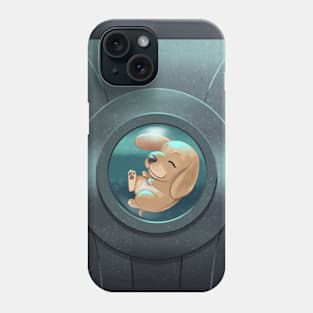 Yellow Golden Retriever Puppy Sleeping Underwater Spaceship Phone Case