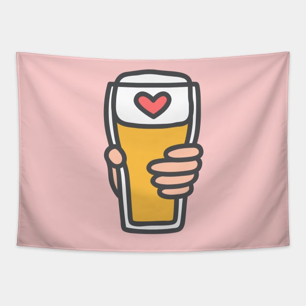 Beer Lover <3 Tapestry by Ashleigh Green Studios