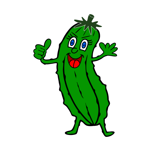 FUNNY Food Dill Pickle Positive Vibes by SartorisArt1