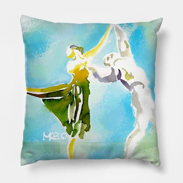 Ballet dancers Pillow by florista_designs