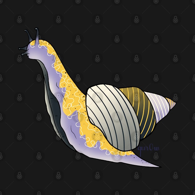 Nonbinary Pride Snail by Qur0w