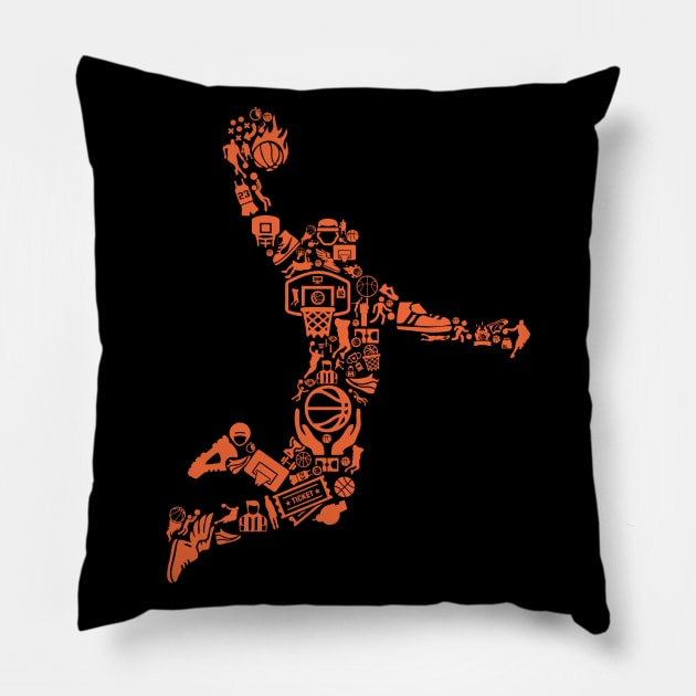 Basketball Collage Pillow by hbwdesigns