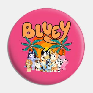 Family's Bluey - Sunset Beach Pin