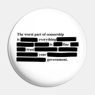 Censorship Freedom of Speech Pin