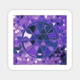 Purple Stained Glass Amethyst Birthstone Magnet