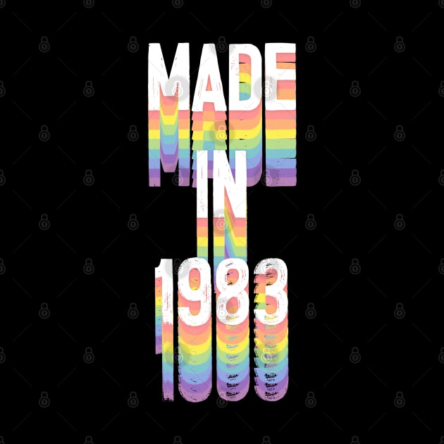 MADE IN 1983 / Birthday Typography Gift Design by DankFutura