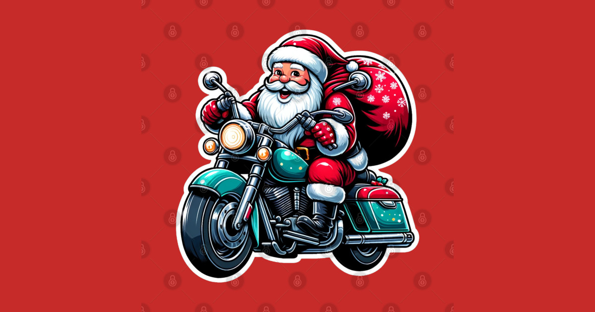 Santa's HighSpeed Christmas Ride Spread the Joy! Santa Motorcycle
