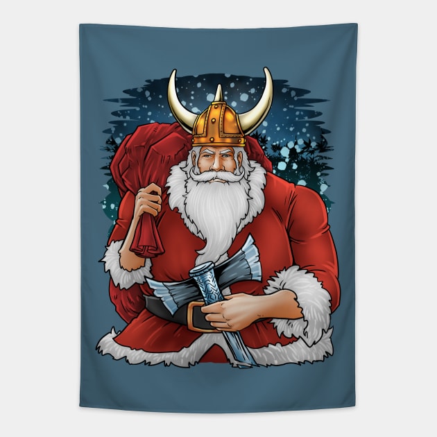 Viking Santa Tapestry by AngelFlame