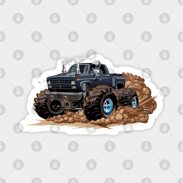 Cartoon monstertruck Magnet by Mechanik