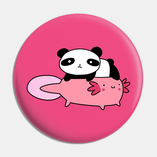 Lil Panda and Axolotl Pin by saradaboru