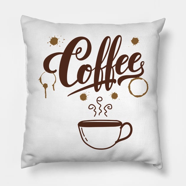 A Cup Of Coffee Pillow by After Daylight Project