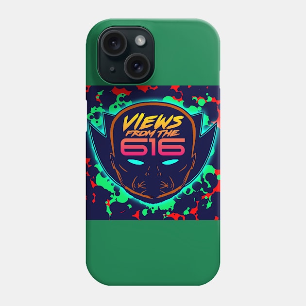 Green & Red Views From The 616 Logo (Front Only) Phone Case by ForAllNerds