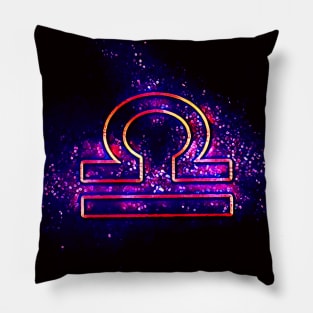 Libra (Retro Libra Zodiac) Pillow