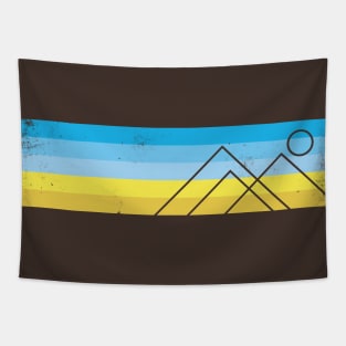 70s Mountain Sunrise Tapestry