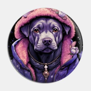 Staffy In A Jacket Pin