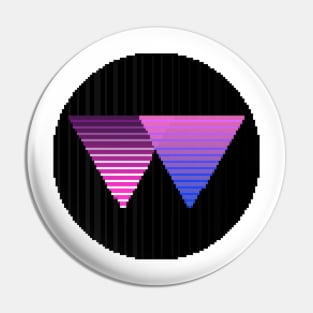 Lo-fi Pixel Triangles Pin