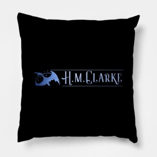 H.M. Clarke Blue Logo Pillow