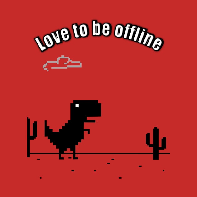 Offline T-rex T-shirt design by Vectraphix