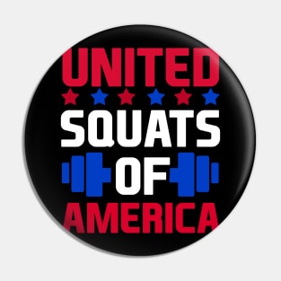 United Squats Of America graphic for a Gym Workout Lover Pin