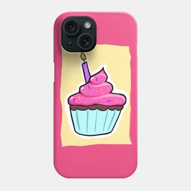 Pink Birthday Cupcake Phone Case by ameemax