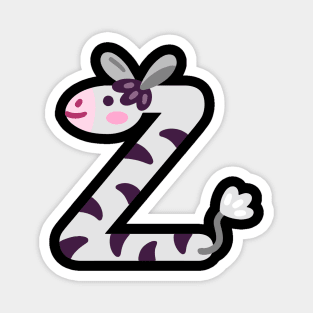 Letter Z zebra animal alphabet back to school Magnet