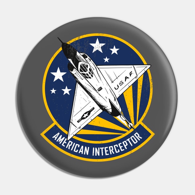 F-102 Delta Dagger - American Interceptor (distressed) Pin by TCP