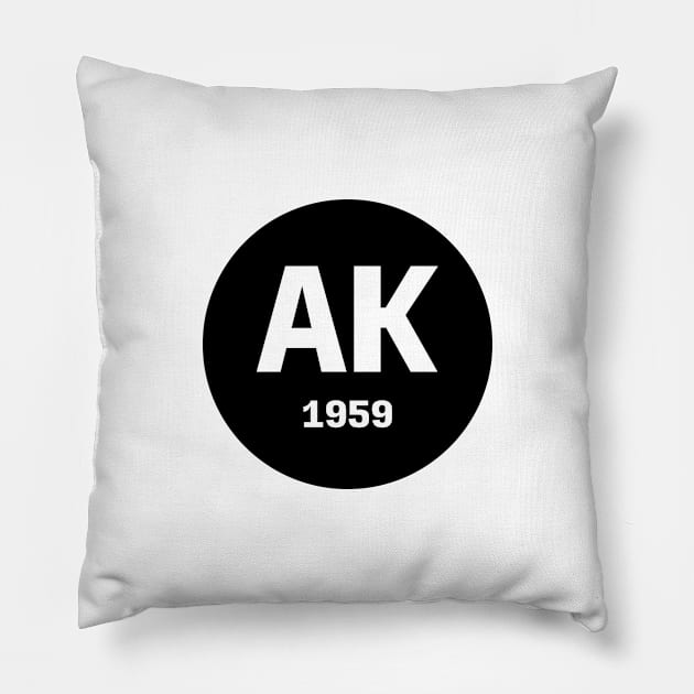 Alaska | AK 1959 Pillow by KodeLiMe