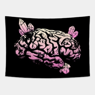 Crystals Brain - Cream Tapestry