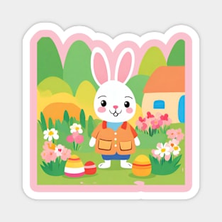 Pippity-Pop Bunny: Filling the Garden with Eggs Magnet