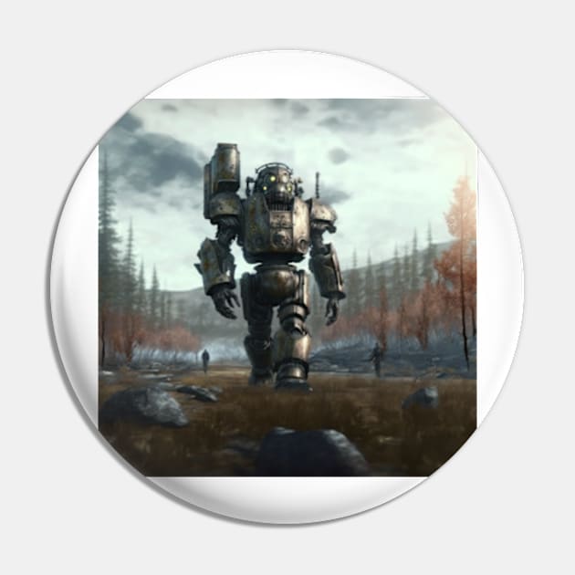 In the wastelands : Big power-armour Pin by Lagavulin01