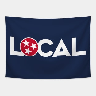 Tennessee Local // Tennessee State Flag Tri Star Circle Tapestry