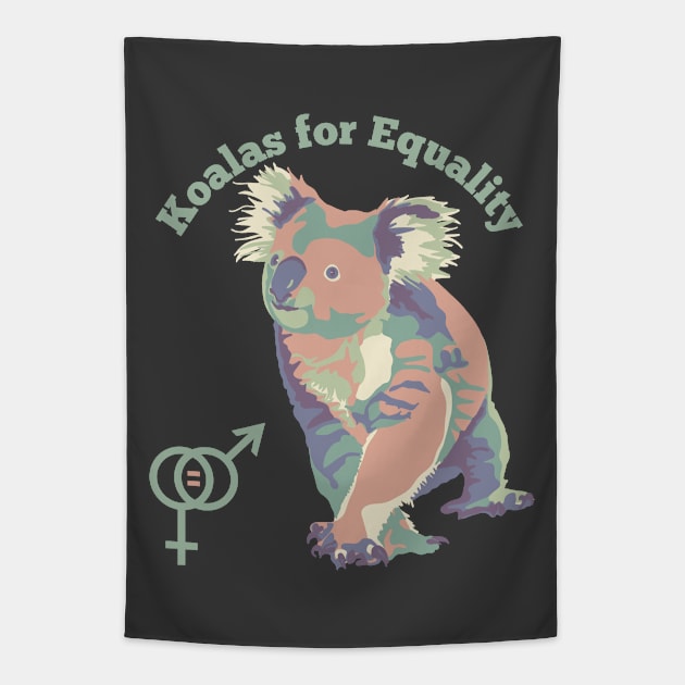 Koalas for Equality Tapestry by Slightly Unhinged