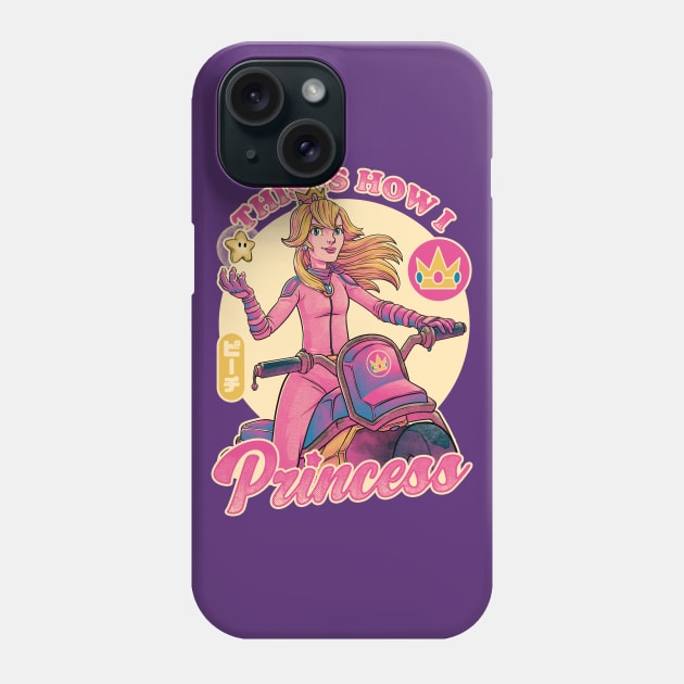 How I Princess - Powerful Video Game Biker Phone Case by Studio Mootant