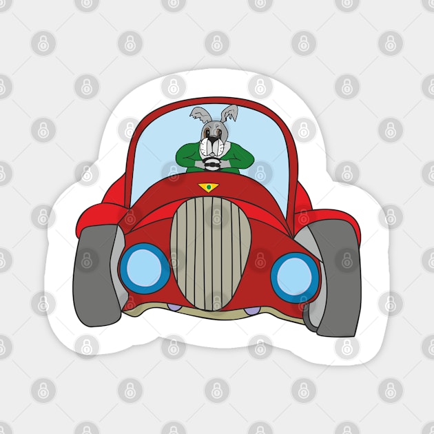 Dog driver Magnet by Alekvik