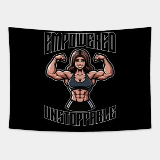 Female Bodybuilder Gift for Her Muscle Mommy Bodybuilding Motivational Fitness Women Gym Rat Girl Tapestry