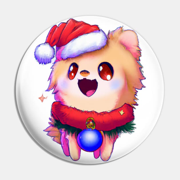 Cute Pomeranian Drawing Pin by Play Zoo