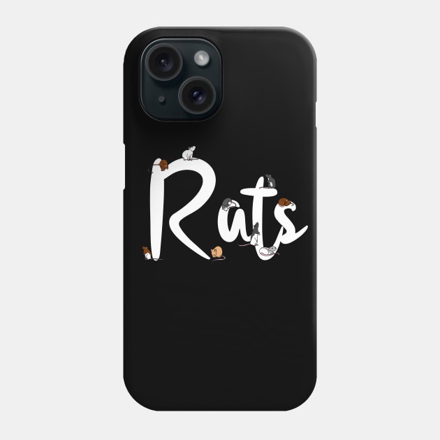 Pet Rats Lettering Phone Case by HighFives555