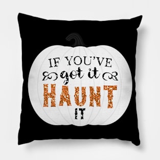 Pumpkin Halloween black Pillow