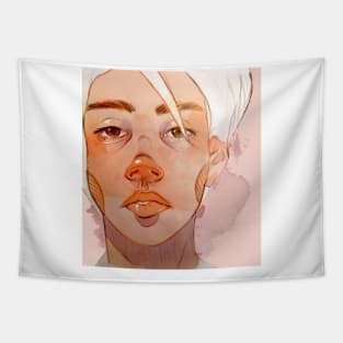 Watercolour girl illustration Tapestry