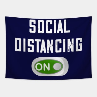 social distancing mode on social distancing funny Tapestry