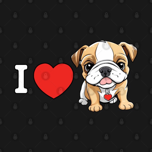 I LOVE DOGS by Buff Geeks Art