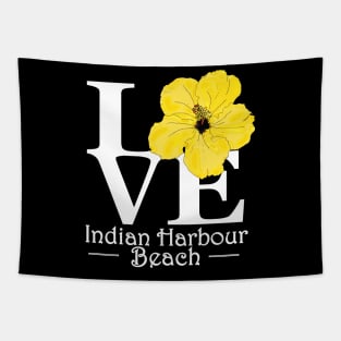 Indian Harbour Beach LOVE Yellow Tapestry