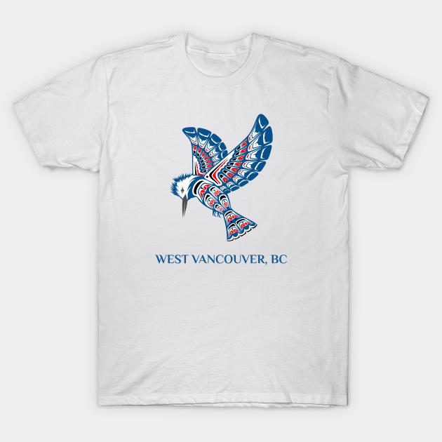 Discover West Vancouver British Columbia Pacific Northwest Coast PNW Kingfisher Gift - Kingfisher - T-Shirt