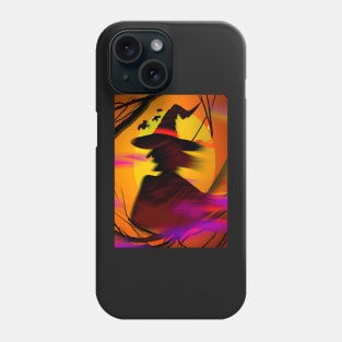 A Witch Silhouette Phone Case