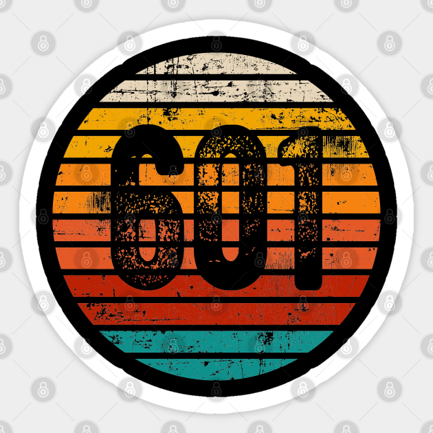 Distressed Vintage Sunset 601 Area Code 601 Area Code Sticker