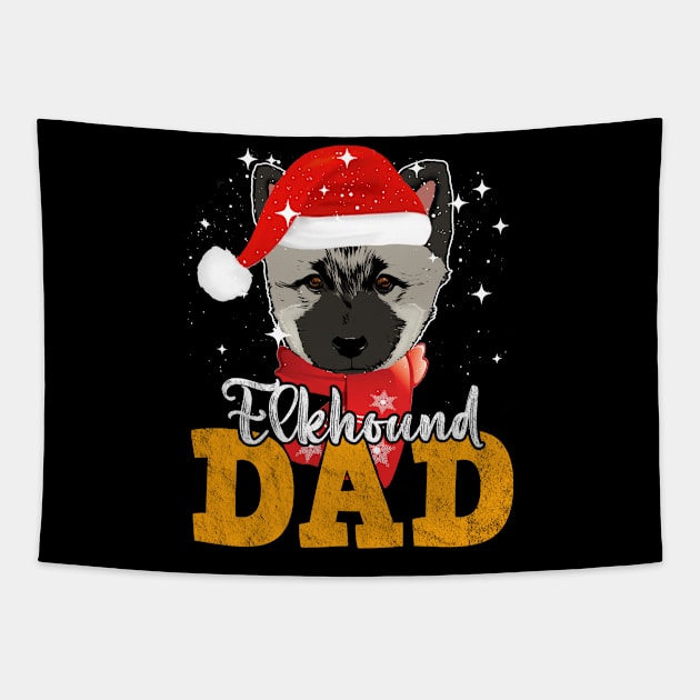 Norwegian Elkhound Dad Christmas Tapestry by SmithyJ88